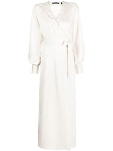 ROTATE BIRGER CHRISTENSEN robe Ria longue à design portefeuille - Blanc