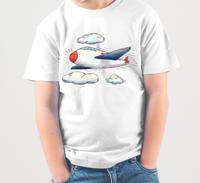 Kinder t-shirt Rode neus vliegtuig