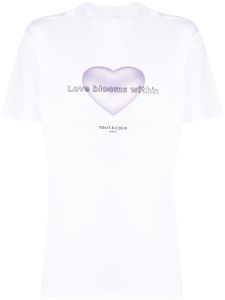 tout a coup t-shirt à imprimé Love Blooms Within - Blanc