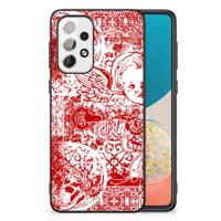 Telefoonhoesje Samsung Galaxy A73 Angel Skull Rood