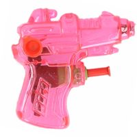 Mini waterpistool - roze - kunststof - 8 centimeter - zomer speelgoed