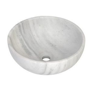 Plieger Round waskom - 38x38x13.6cm - marmer wit 1174003