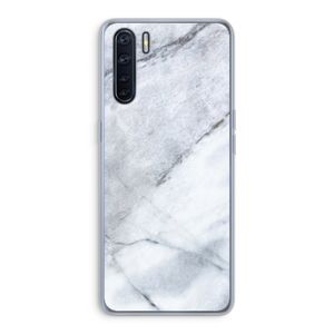 Witte marmer: Oppo A91 Transparant Hoesje