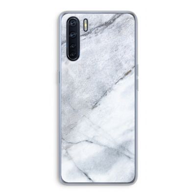 Witte marmer: Oppo A91 Transparant Hoesje