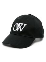 Off-White logo-embroidered cotton baseball cap - Noir - thumbnail