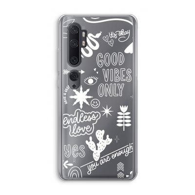 Good vibes: Xiaomi Mi Note 10 Transparant Hoesje
