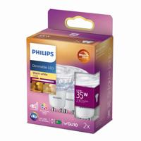 Philips 2,6W - GU10 - 2200-2700K - 230 lumen set van 2 - 929002065518