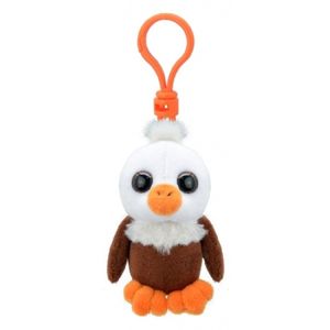 Pluche mini knuffel vogel adelaar sleutelhanger 9 cm