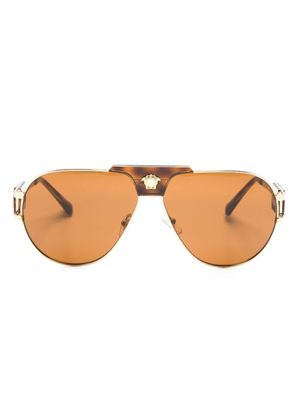 Versace Eyewear lunettes de soleil Special Project à monture pilote - Or