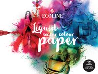 Talens Ecoline tekenpapier 24x32 cm, 290 gr, blok met 12 vellen - thumbnail