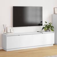 TV-kast met LED Wit 180 x 38 x 49 cm Bewerkt hout