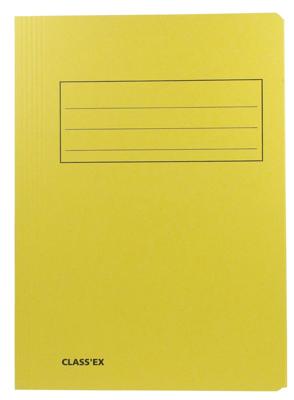 Class&apos;ex dossiermap, 3 kleppen ft 23,7 x 34,7 cm (voor ft folio), geel