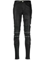 Philipp Plein pantalon skinny en peau d'agneau - Noir - thumbnail