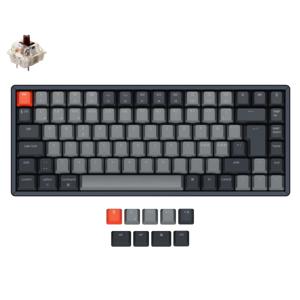 Keychron K2 Version 2 toetsenbord Universeel USB + Bluetooth QWERTY Scandinavisch Zwart, Grijs, Oranje