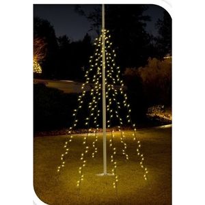 Vlaggenmast kerstverlichting 120 lampjes voor buiten