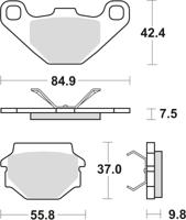 TRW remblokken "mcb 667" brake pad mcb 667 si sintered metal