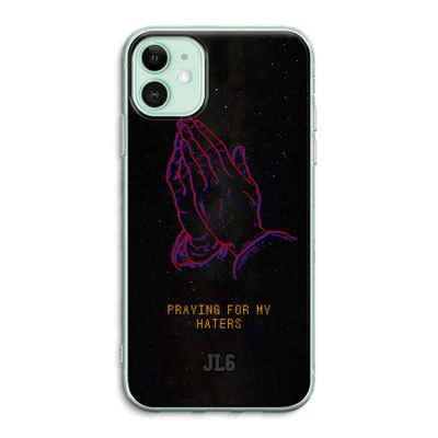 Praying For My Haters: iPhone 11 Transparant Hoesje