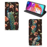 Samsung Galaxy A70 | Hoesje maken | Pauw met Bloemen Samsung Galaxy A70 | Hoesje maken | Pauw met Bloemen