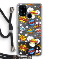 Pow Smack: Samsung Galaxy M31 Transparant Hoesje met koord