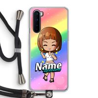 Chibi Maker vrouw: OnePlus Nord Transparant Hoesje met koord