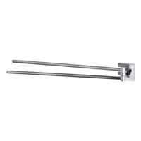 Dubbele handdoekhouder Haceka Mezzo | Wandmontage | 42 cm | RVS | Rond | Chroom