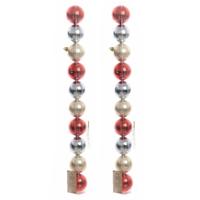 Decoris Kerstballen - 20x stuks - mix blauw/rood - 6 cm