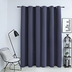 VidaXL Gordijn verduisterend met metalen ringen 290x245 cm antraciet