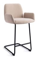 Jesper Home Barstoel 'Misaki' Arch Black, kleur Sand Strand (zithoogte 66cm)