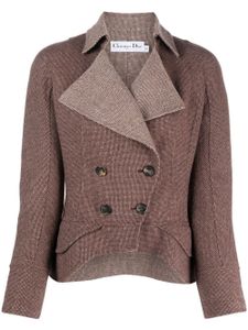 Christian Dior Pre-Owned veste en laine à ourlet évasé (années 2010) - Marron