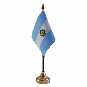 Argentinie versiering tafelvlag 10 x 15 cm   -