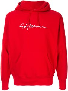 Supreme sweat à capuche à logo imprimé - Rouge