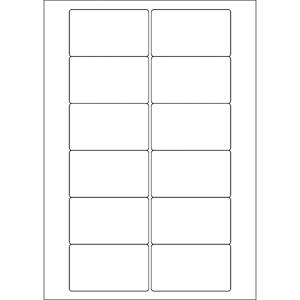 A4 etiketten 78,7 x 46,6 mm wit 100 vel Sorex