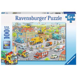 Voertuigen in de stad XXL puzzel, 100 stukjes