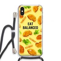Eat Balanced: iPhone X Transparant Hoesje met koord