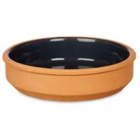 La Dehesa Tapas / Creme brulee schaaltjes - 4x stuks - terracotta/zwart - 16 x 4 cm - Hapjes