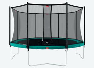 BERG Trampoline Favorit met Veiligheidsnet - Safetynet Comfort - 380 cm - Groen