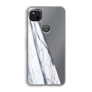 Gestreepte marmer: Google Pixel 4a Transparant Hoesje