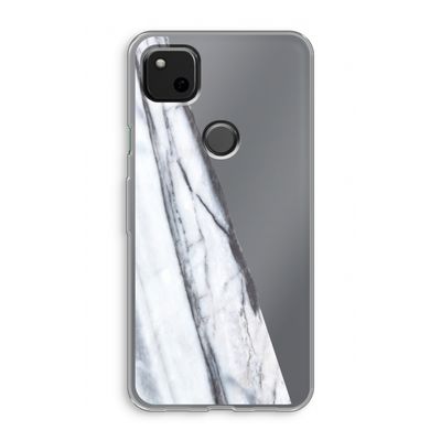 Gestreepte marmer: Google Pixel 4a Transparant Hoesje