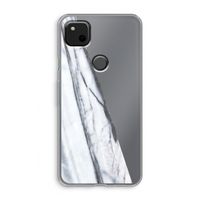 Gestreepte marmer: Google Pixel 4a Transparant Hoesje
