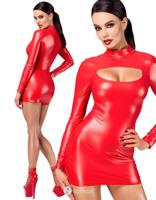 * NOIR handmade Bombshell Rode Cut-Out Bodycon Jurk, F367