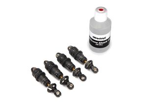 Shocks, gtr hard anodized, teflon-coated bodies with tin shafts (fully assembled, without springs) (4)