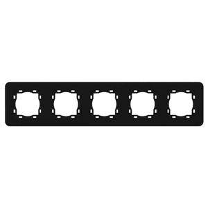 Zwart Afdekraam 5 voudig zwart soft touch 8075STSW ronde hoeken Eslohe