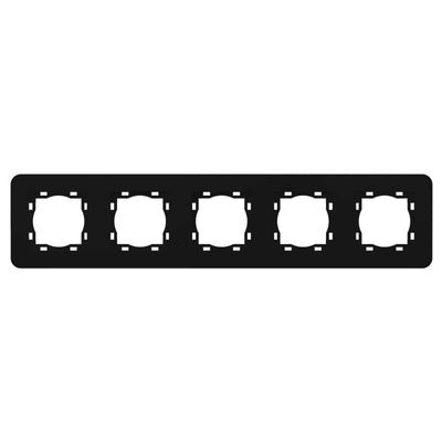 Zwart Afdekraam 5 voudig zwart soft touch 8075STSW ronde hoeken Eslohe