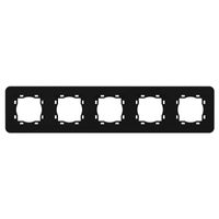 Zwart Afdekraam 5 voudig zwart soft touch 8075STSW ronde hoeken Eslohe