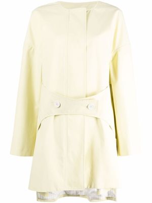 Nina Ricci manteau à simple boutonnage - Jaune