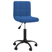 Eetkamerstoel draaibaar fluweel blauw - thumbnail