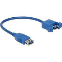 Delock 85111 Kabel USB 3.0 Type-A female > USB 3.0 Type-A female paneelmontage 25cm