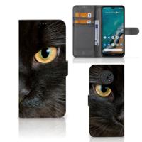 Nokia G50 | Telefoonhoesje | Met pasjeshouder | Zwarte Kat