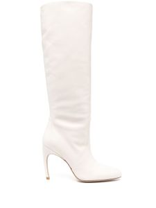 Stuart Weitzman bottines Luxecurve 100 mm en cuir - Blanc