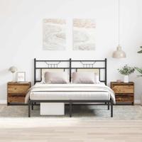Nachtkastjes 2 st 45x34x44,5 cm bewerkt hout oud houtkleurig